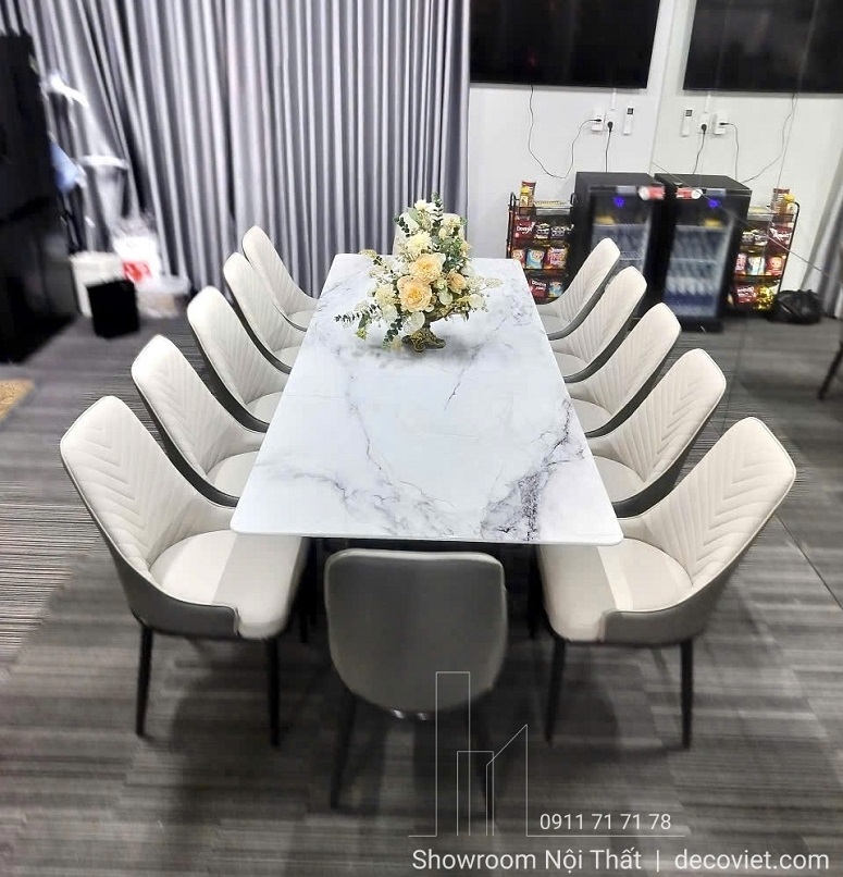 Bộ Bàn Ăn 12 Ghế Mặt Đá 2m6 2861S