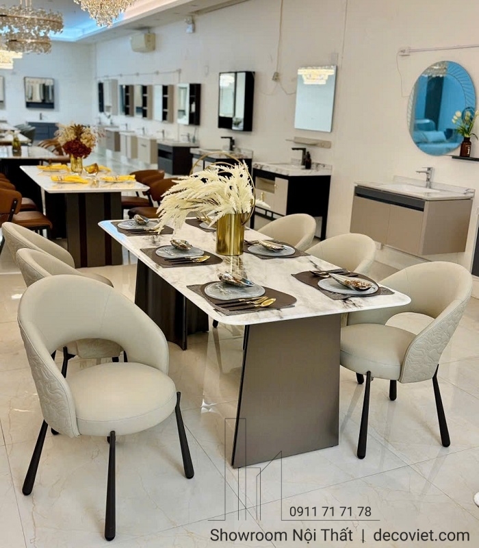 Bộ Bàn Ăn 2m Nhập Khẩu 8 Ghế 2683S