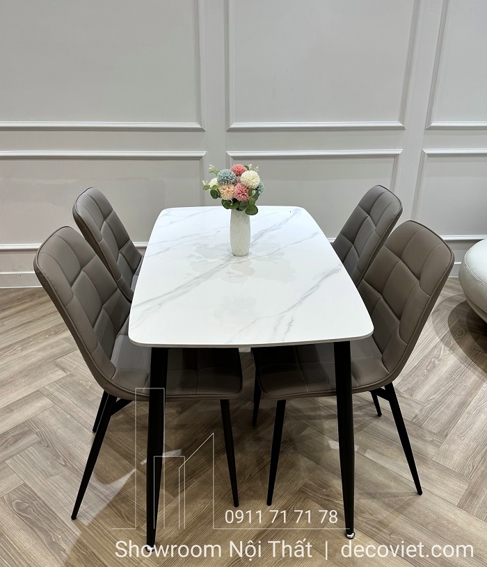 Bộ Bàn Ăn 4 Ghế 1m2 1917S