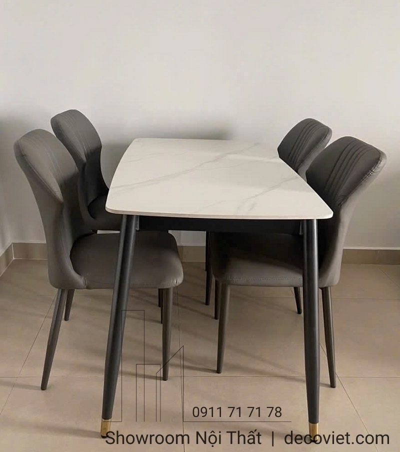 Bộ Bàn Ăn 4 Ghế 1m2 2491S