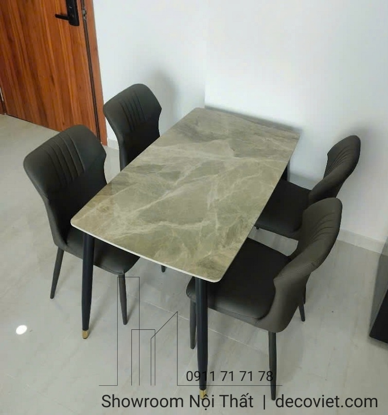 Bộ Bàn Ăn 4 Ghế 1m2 2491S