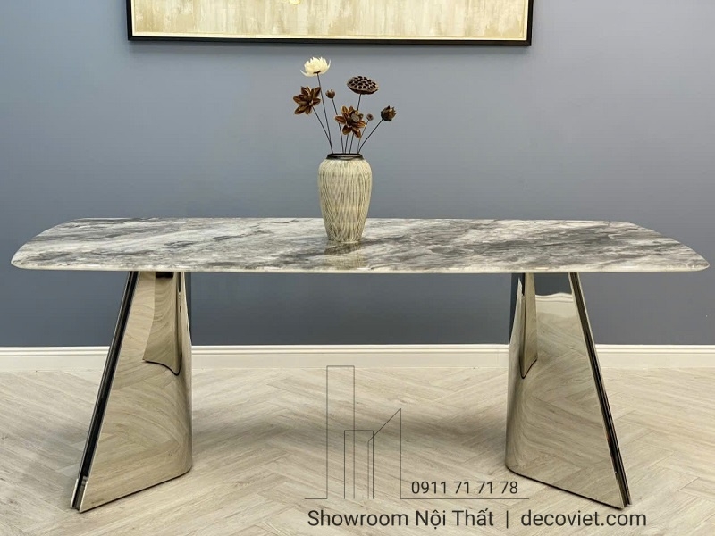 Bộ Bàn Ăn 6 Ghế Chân Inox 2928S