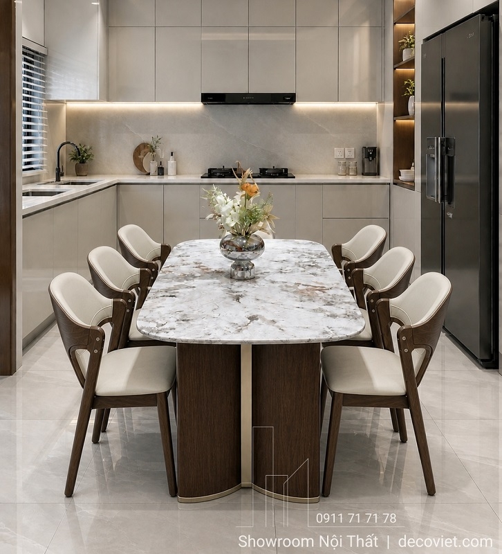 Bộ Bàn Ăn 6 Ghế Gỗ 2941S