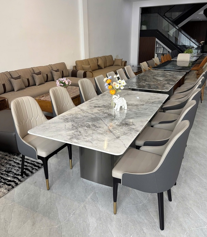 Bộ Bàn Ăn 6 Ghế Mặt Đá 2809S