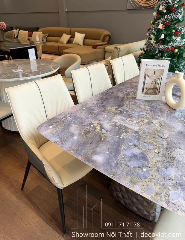 Bộ Bàn Ăn 6 Ghế Mặt Đá 2818S