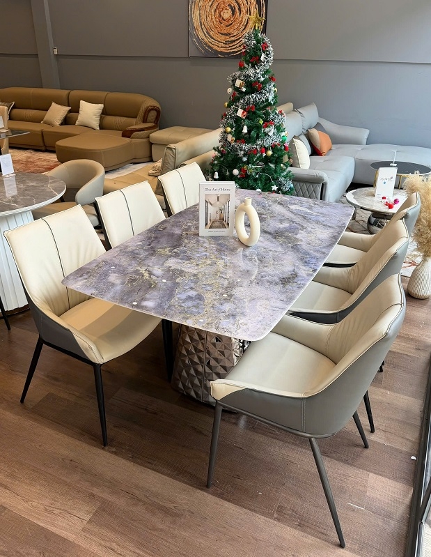 Bộ Bàn Ăn 6 Ghế Mặt Đá 2818S