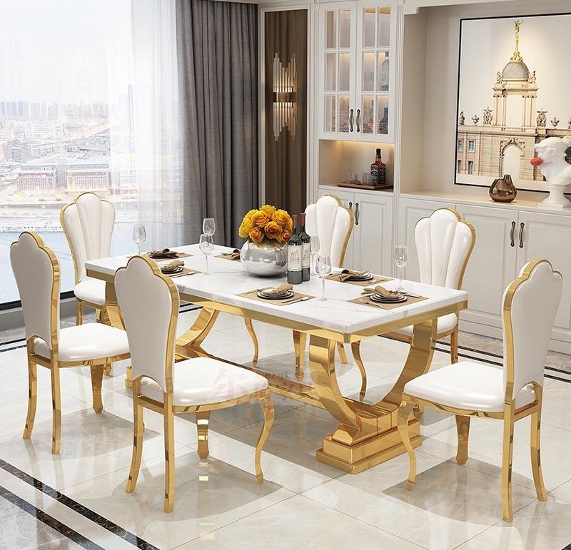 Bộ Bàn Ăn 6 Ghế Tân Cổ Điển 1528S