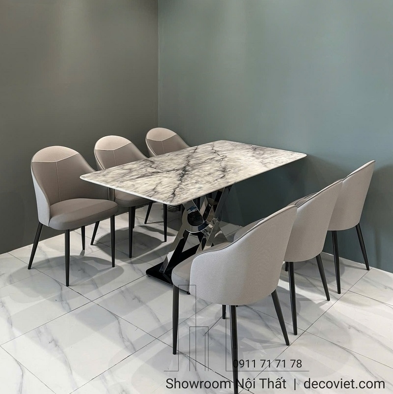 Bộ Bàn Ăn 6 Người Mặt Đá 2711S