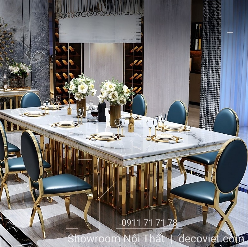 Bộ Bàn Ăn 8 Ghế Tân Cổ Điển 1538S
