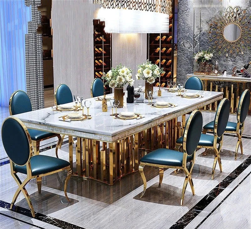 Bộ Bàn Ăn 8 Ghế Tân Cổ Điển 1538S