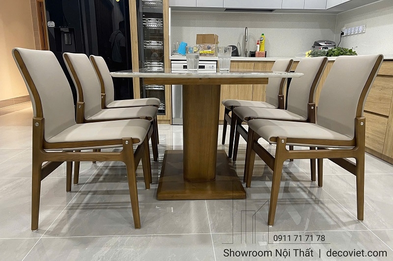 Bộ Bàn Ăn Gỗ 6 Ghế Hiện Đại 2847S