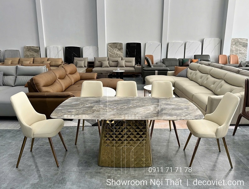 Bộ Bàn Ăn Mặt Đá 6 Người 2329S