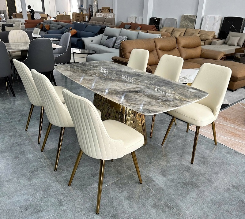 Bộ Bàn Ăn Mặt Đá 6 Người 2329S