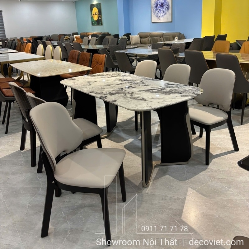 Bộ Bàn Ăn Mặt Đá 6 Người 2587S