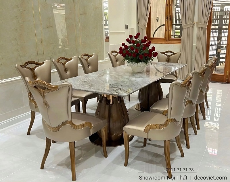 Bộ Bàn Ăn Tân Cổ Điển 2m4 8 Ghế 2811S