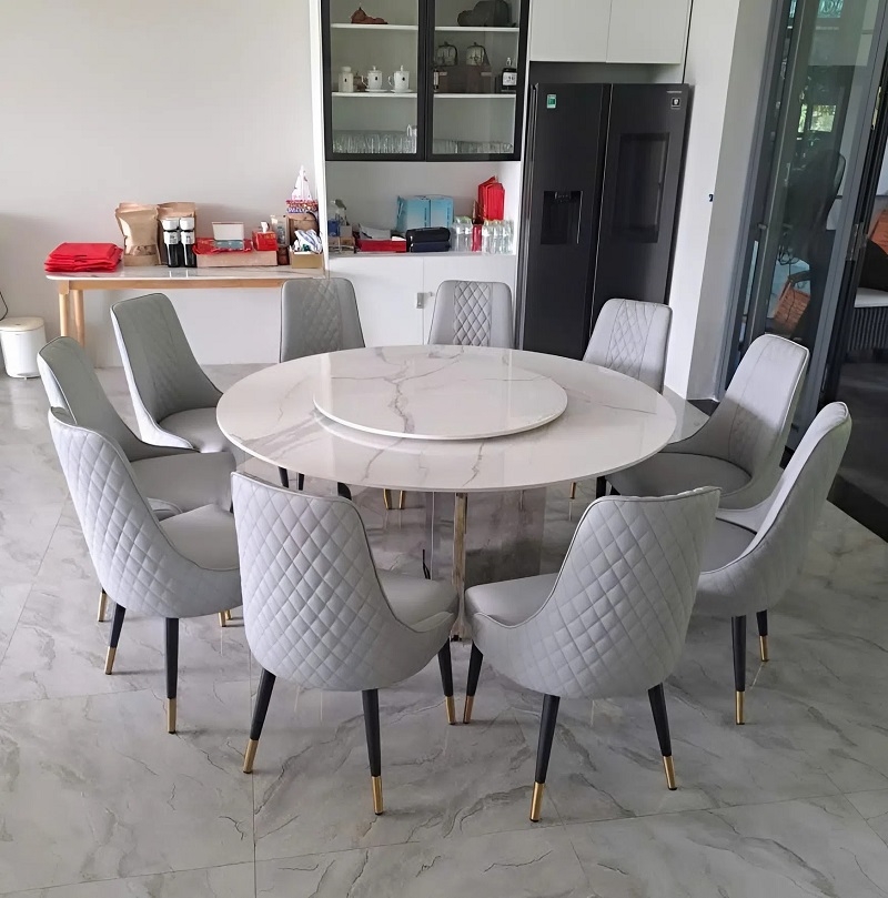 Bộ Bàn Ăn Tròn 10 Ghế 1m6 2857S