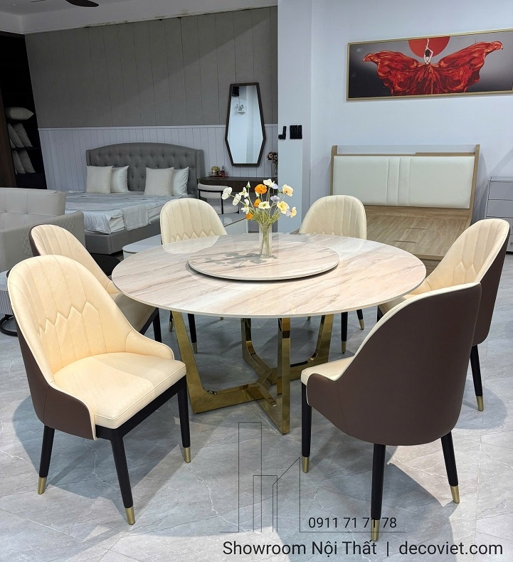 Bộ Bàn Ăn Tròn 6 Ghế 2807S