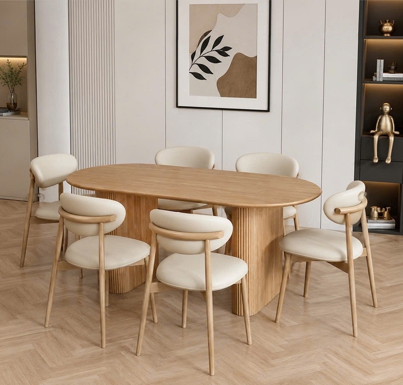 Bộ Bàn Ghế Ăn Gỗ 6 Người 3001S