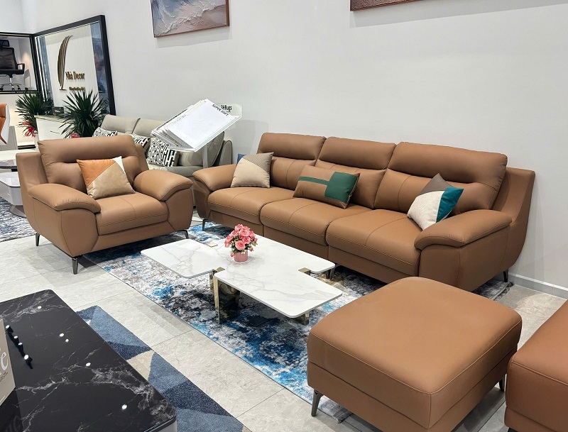 Bộ Sofa Da Phòng Khách 1166T