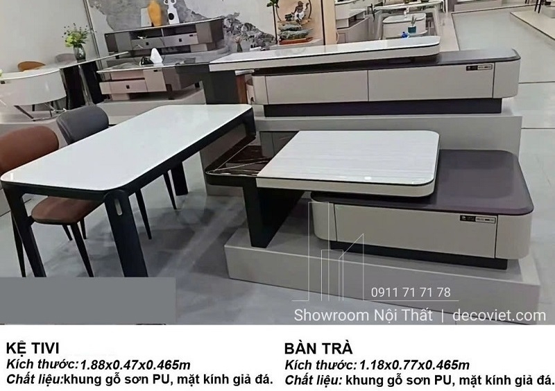 Combo Kệ Tivi Bàn Trà Đẹp 100T