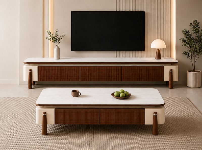 Combo Kệ Tivi Bàn Trà Đẹp 122T