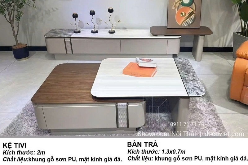 Combo Kệ Tivi Bàn Trà Nhập Khẩu 99T