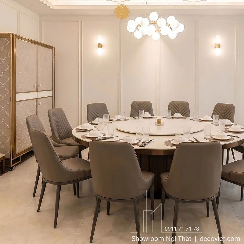 Bàn Ăn Tròn 12 Người Sang Trọng 2970S