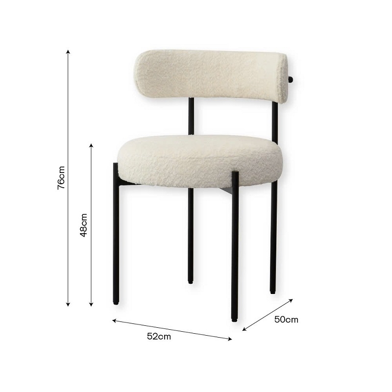 Ghế Ăn Vải Lông Cừu 549S