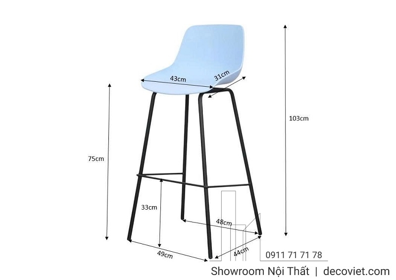 Ghế Bar Đẹp Giá Rẻ 271T