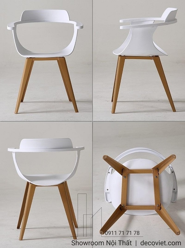 Ghế Cafe Chân Sắt Giả Gỗ 220T