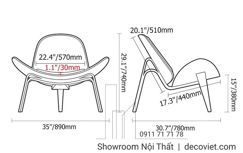 Ghế Đọc Sách Thư Giãn 3090T