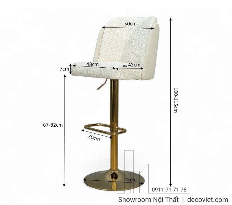 Ghế Quầy Bar Hiện Đại 200T