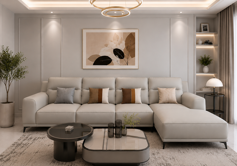 Ghế Sofa Góc Bọc Da 1167T