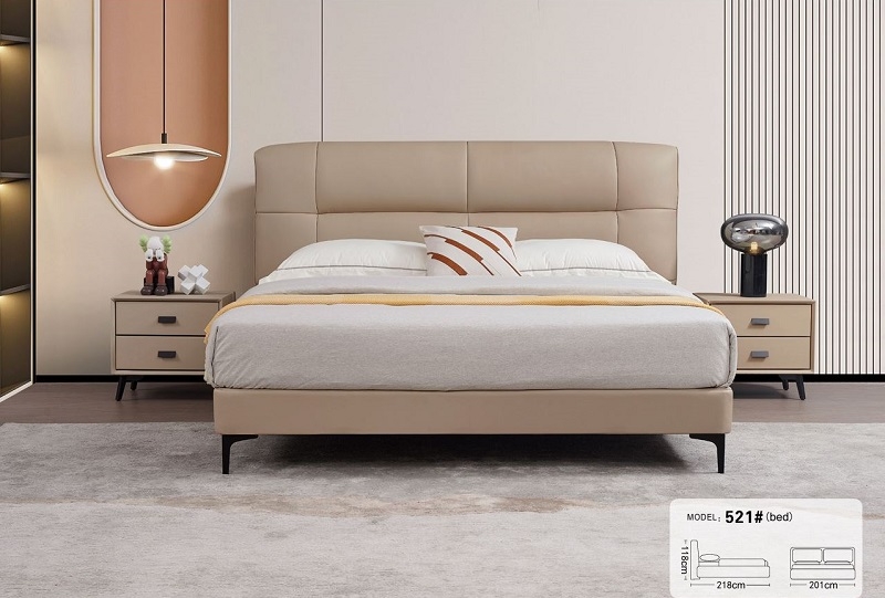 Giường Da Nhập Khẩu Hiện Đại 158T