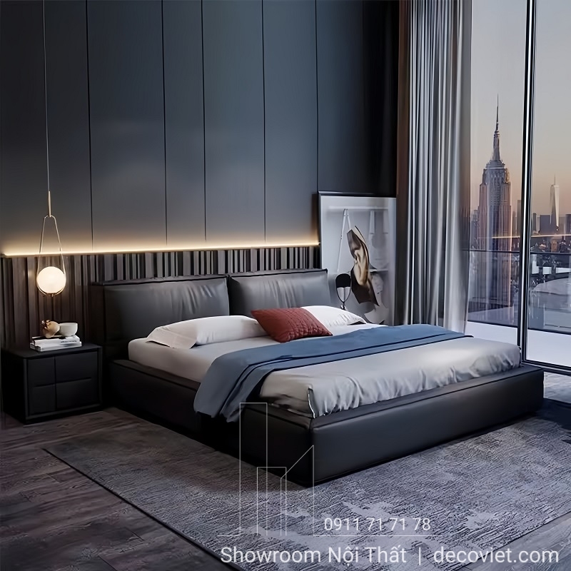Giường Ngủ Bọc Da Cao Cấp 114T