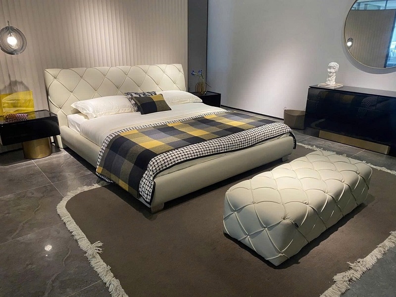 Giường Ngủ Bọc Da Nhập Khẩu 120T