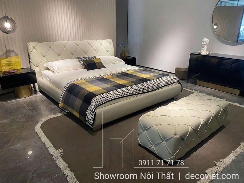 Giường Ngủ Bọc Da Nhập Khẩu 120T