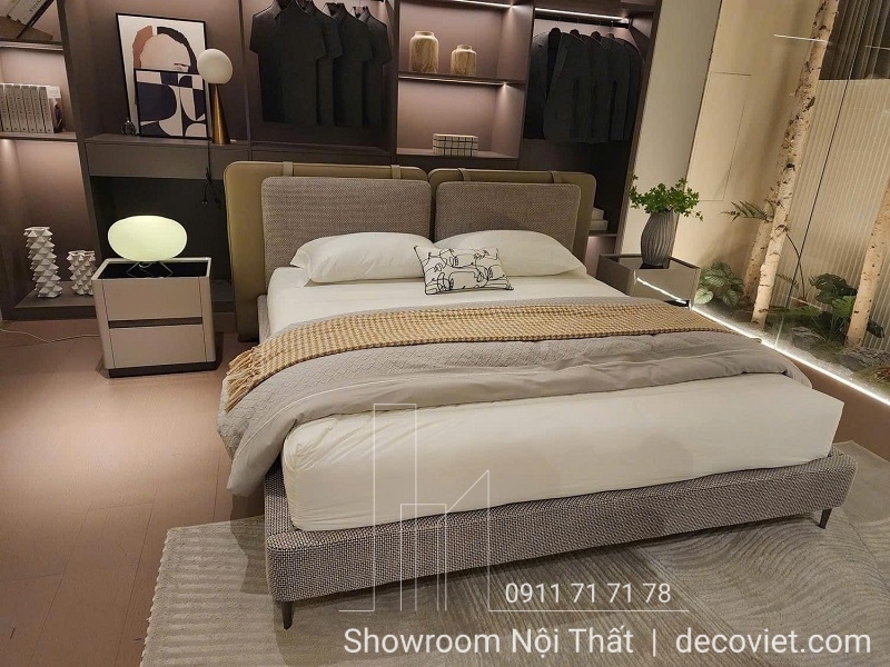 Giường Ngủ Bọc Vải Hiện Đại 118T