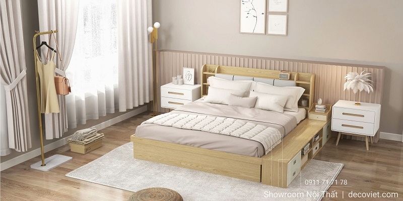 Giường Ngủ Gỗ Công Nghiệp 126T