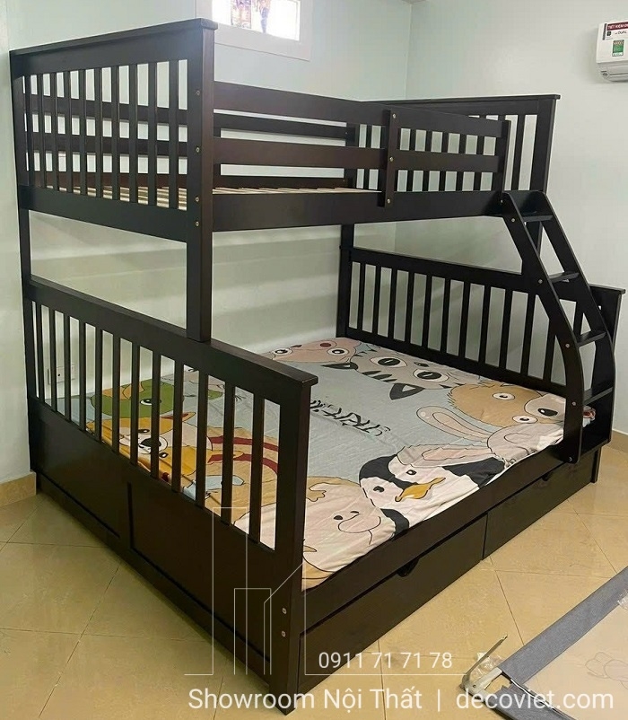 Giường Tầng Cho Bé 401T – Nâu