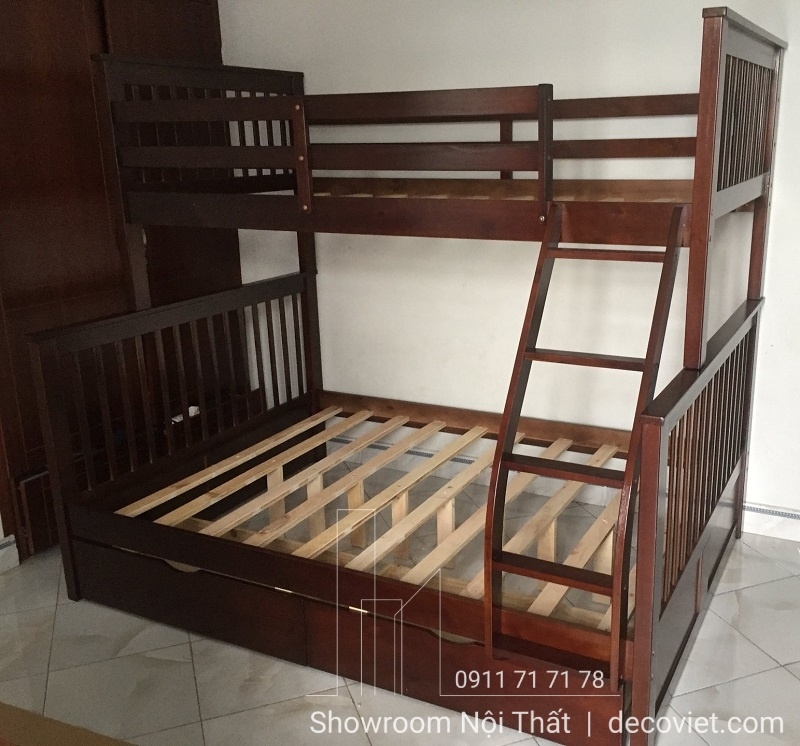 Giường Tầng Cho Bé 401T – Nâu