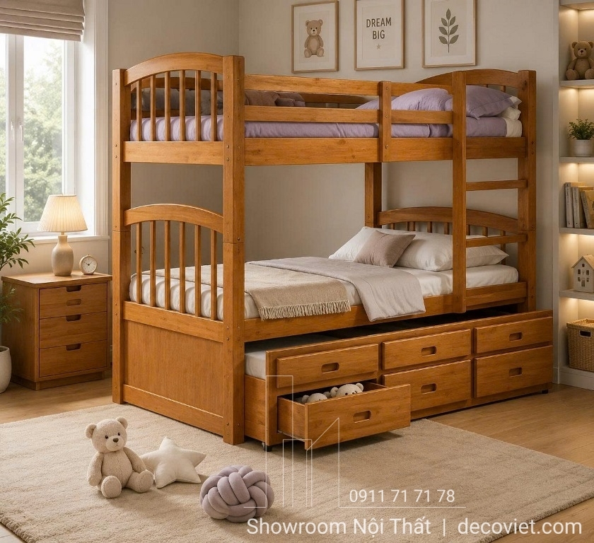 Giường Tầng Cho Bé 408T – Vàng