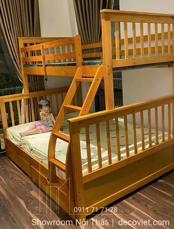 Giường Tầng Cho Bé 401T – Vàng
