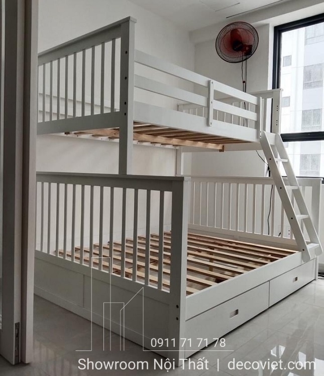 Giường Tầng Giá Rẻ 1T – Trắng