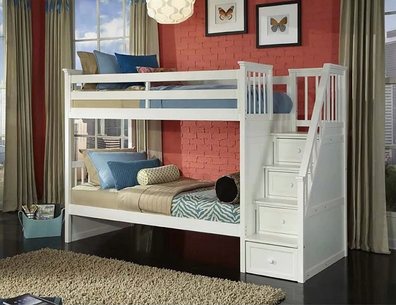 Giường Tầng Giá Rẻ 2T – Trắng