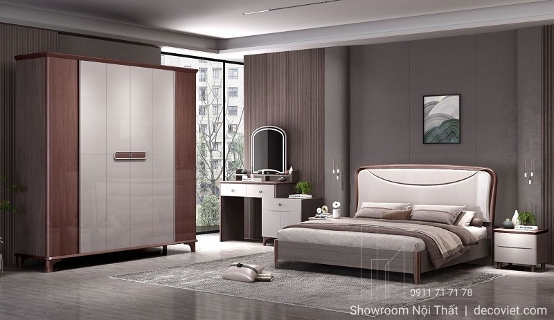 Mẫu Giường Ngủ Gỗ Hiện Đại 180T