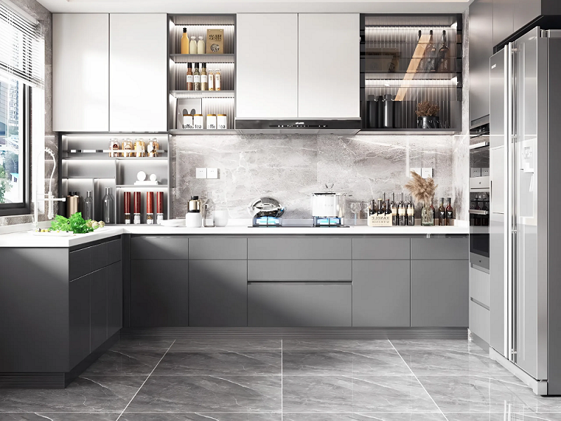 Mẫu Tủ Bếp Chữ U Hiện Đại 1189T