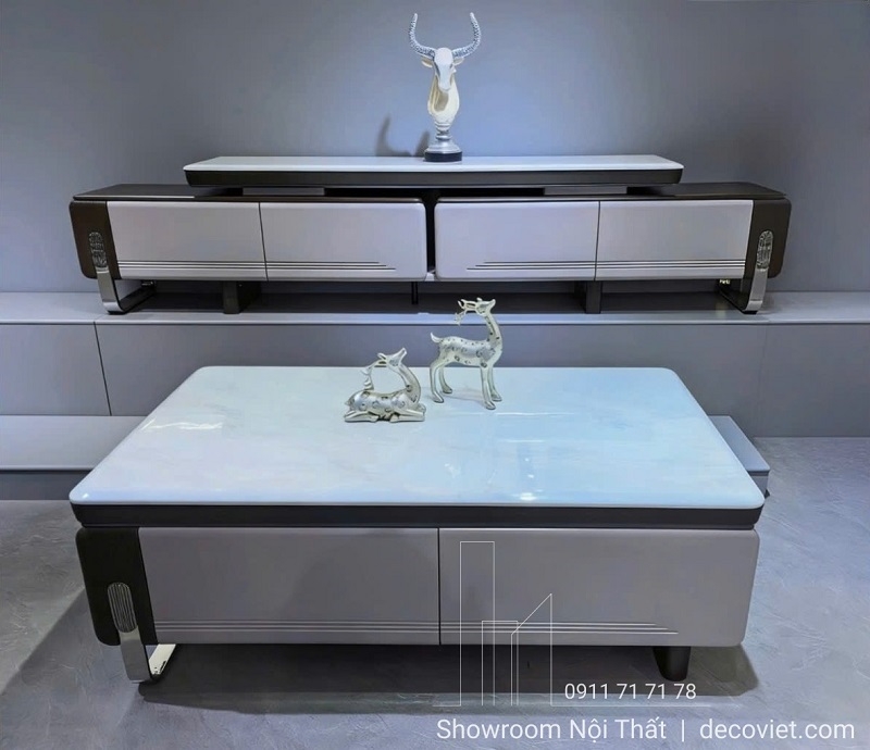 Set Kệ Tivi Bàn Trà Gỗ 127T