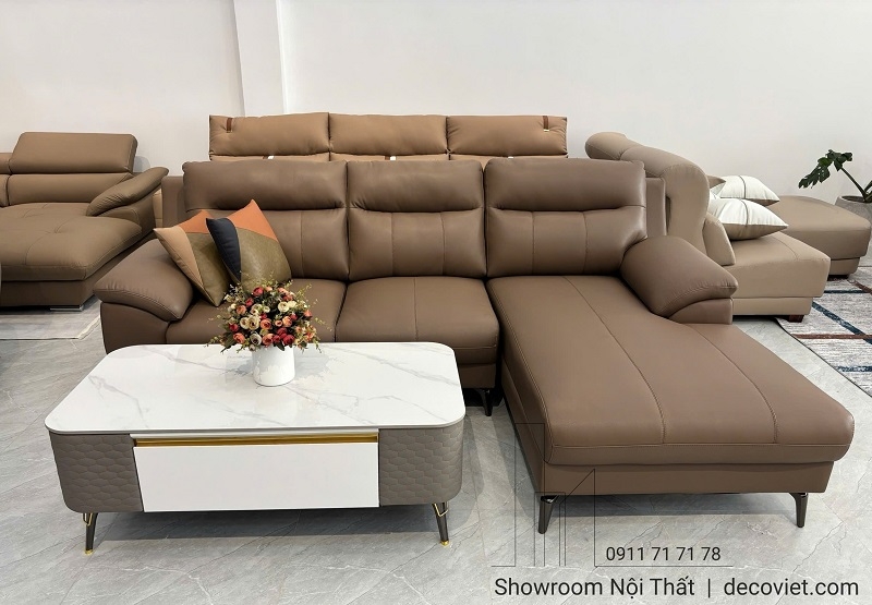 Sofa Da Chữ L Hiện Đại 1153T