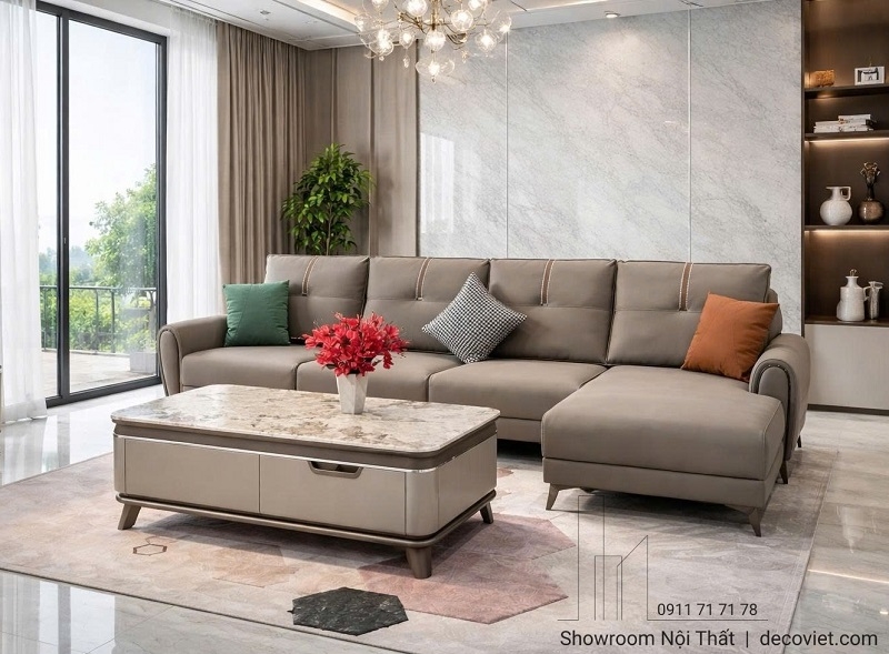 Sofa Da Phòng Khách Hiện Đại 1148T
